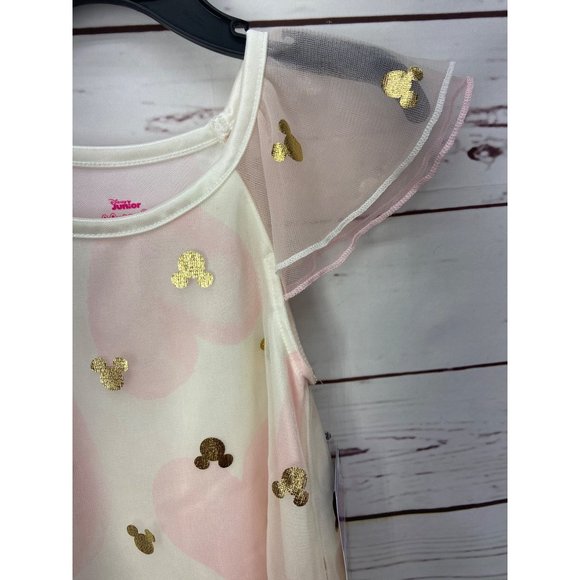 Disney Minnie Mouse Toddler Girl's Valentine's Day Foil Hearts Nightgown, Gown 3 - Picture 4 of 8